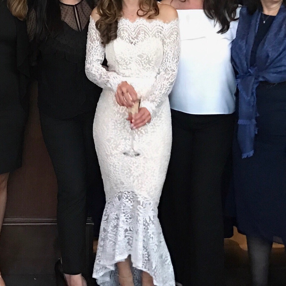 Elle Zeitoune Marchesa Dress - White